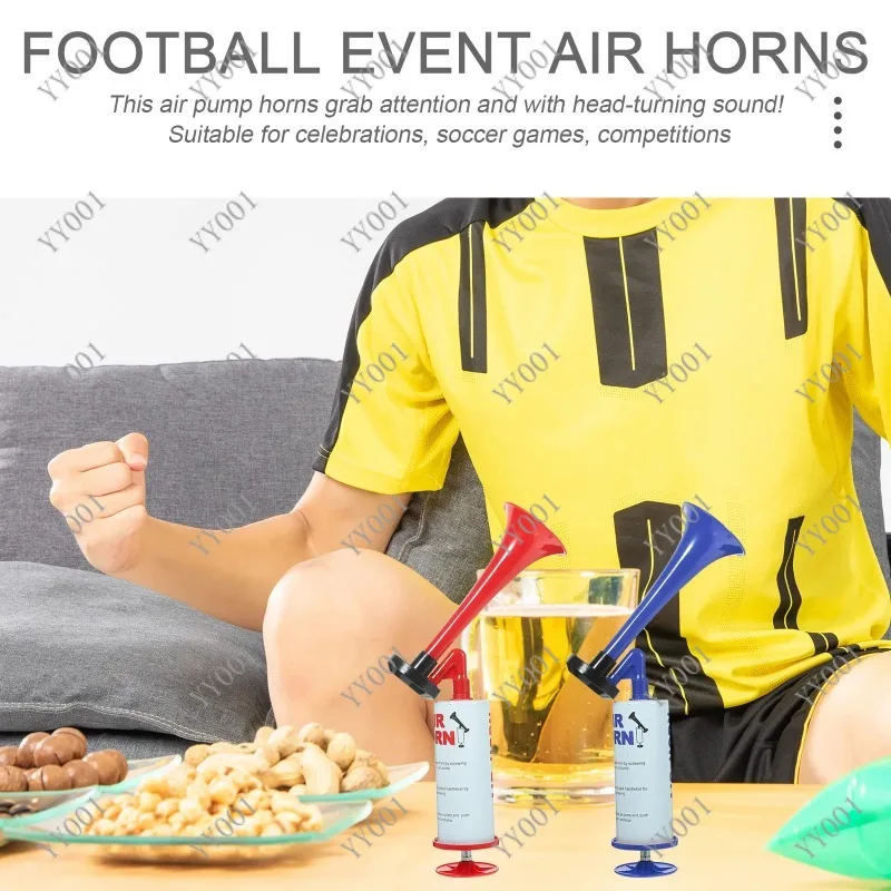 2Pcs Handheld Pump Cheer Horn for Football Soccer Fans Noise Making Props