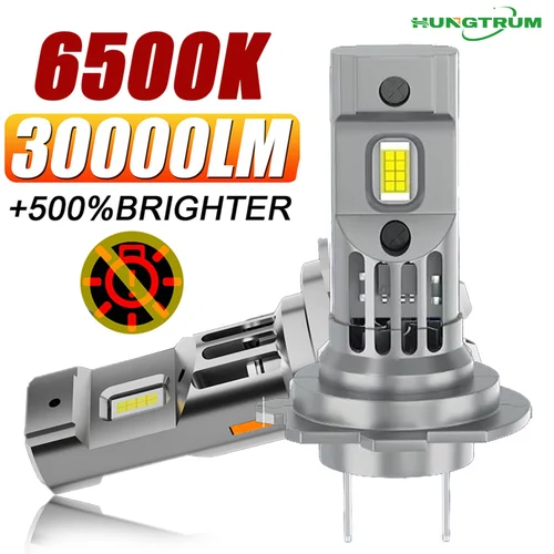 H7 LED CANBUS Light Mini lámpara de cabeza tamaño 1:1 inalámbrico H7 bombillas de faros LED para coche sin errores con ventilador 6000K blanco