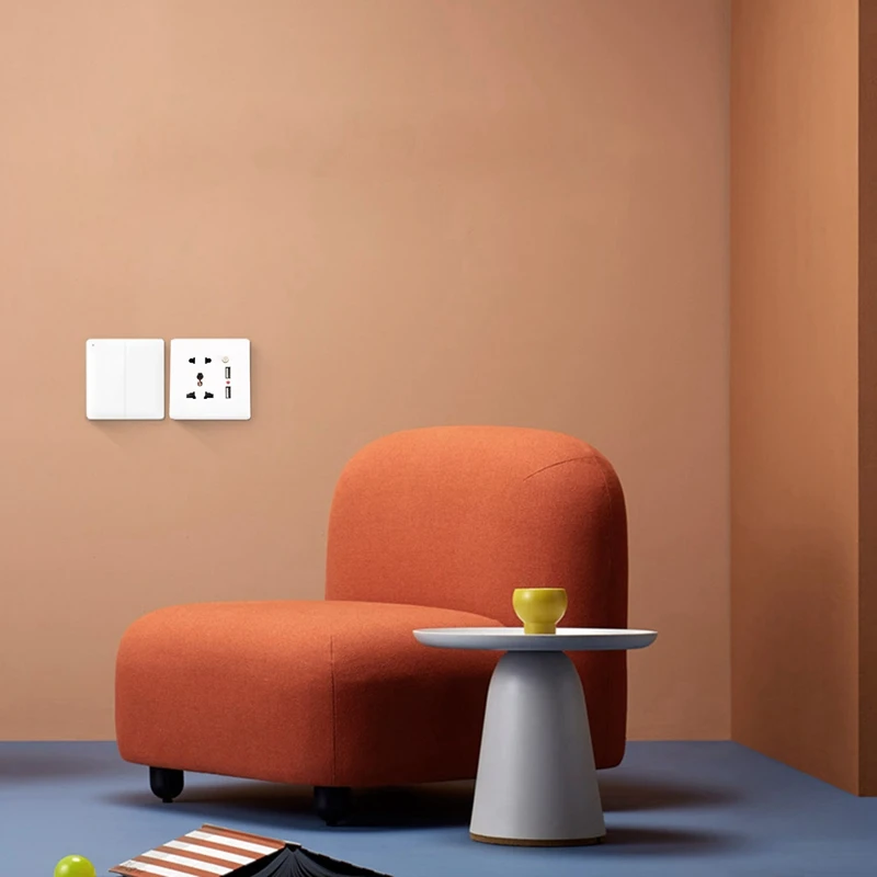 2,1 A Dual-USB-Wandladegerät-Buchse, Adapter, universelles Steckdosenpanel mit Schalter, PZZW