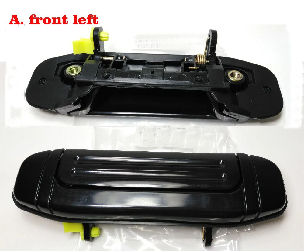 A Set/4PCS BLACK Outerside Door Handle Plating for Mitsubishi Montero Pajero External Handle V46 V47 V31 V32 V33 6470 6473 2030