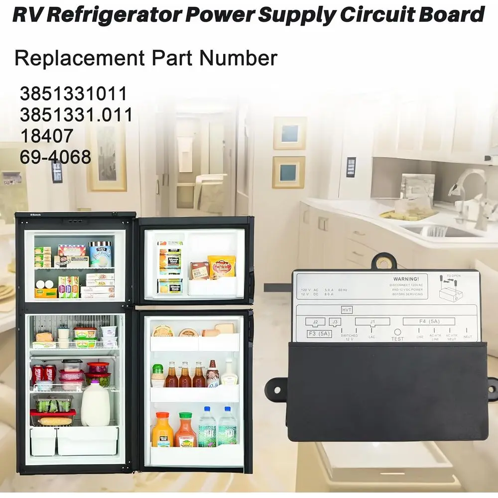 3851331011 RV Refrigerator Power Supply Circuit Board Compatible with Dometic RV DMR702/RM1350/RM3762/RM3962 Model Refrigerator,