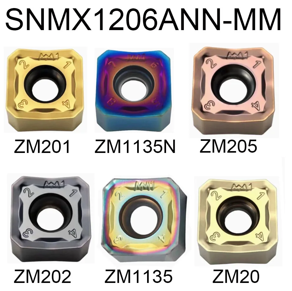 

10PCS SNMX1206ANN-MM SNMX 1206ANN MM CNC face milling cutter fast feed milling insert indexable carbide milling insert