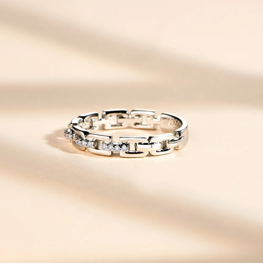 CHARMING 2025 Elegant Moissanite Rings Lab Diamond for Unisex 925 Sterling Silver Wedding Fine Jewelry Pass Diamond Test Gifts