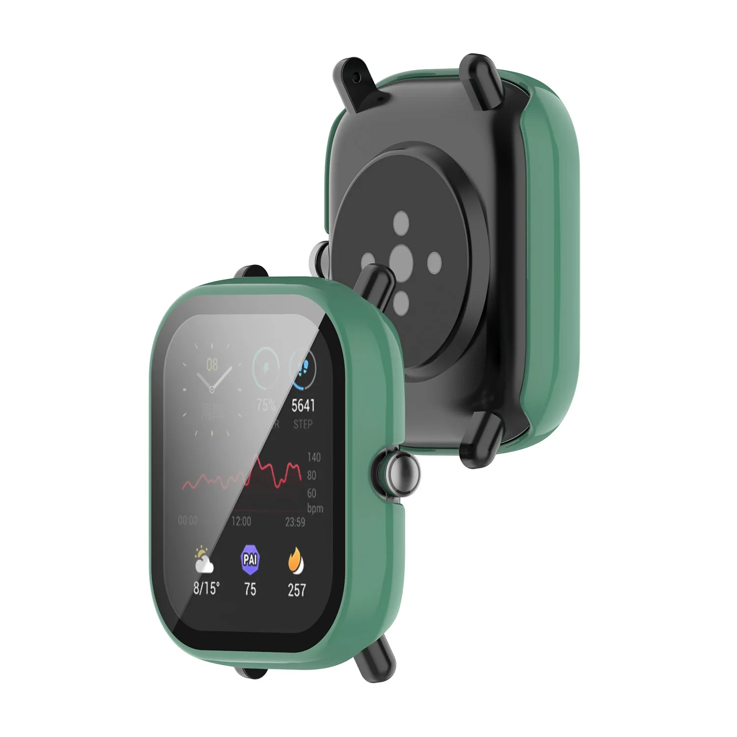 Custodia con cornice per pellicola protettiva in vetro per schermo con bordo rigido per Amazfit Bip U/BipU Pro Smart Watch Custodia protettiva Accessori POP