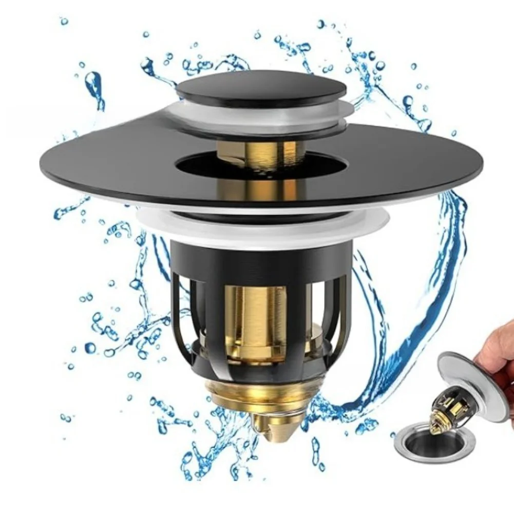 Sink with Built-in Drain Strainer and Closure for 1 Inch Diameter Drains Prevents Clogs and Maintains Water Flow
