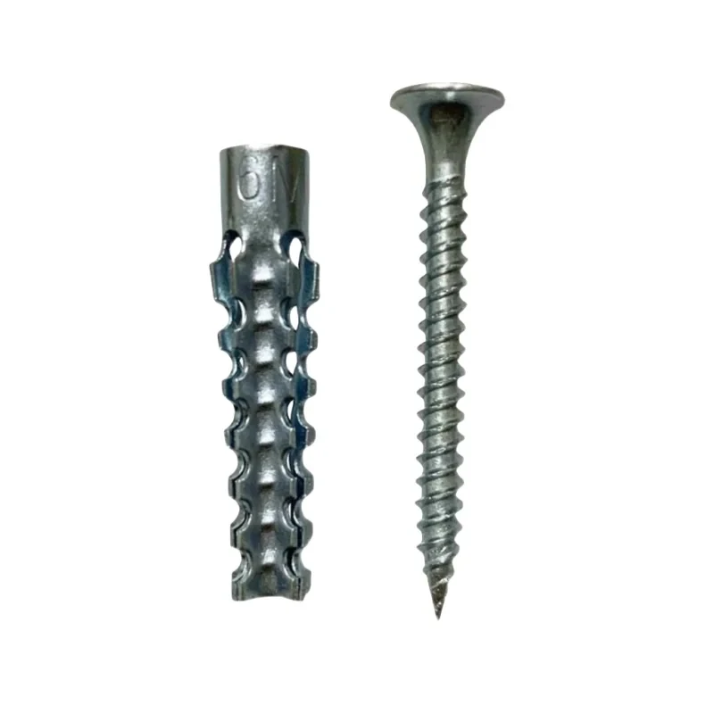 50/100Sets Metal Expansion Tube Self-Tapping Screws Kit for Concrete Wall Anchoring Drilling Plug Fastener Bolts Set Home Improv