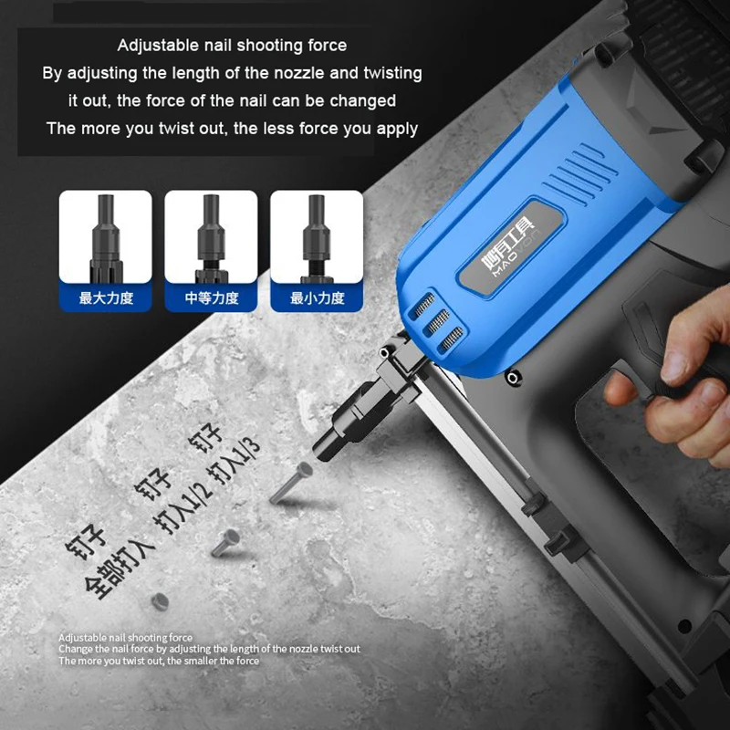 Multi Functional Gas Gun Nail Gun Gas Nail Gun Electric Steel Nail Grabbing Water Electrician Ceiling Concrete Special Nail Gun