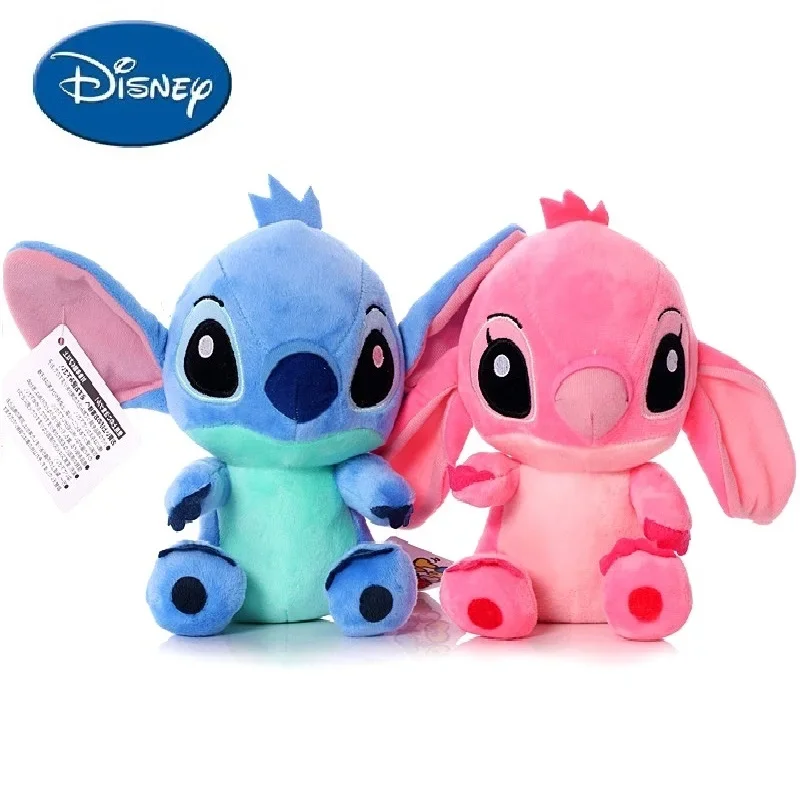 20cm Disney Lilo & Stitch pink blue stuffed Plush Dolls children Pendant Toys Models Cute boy girl Kids gifts Toy