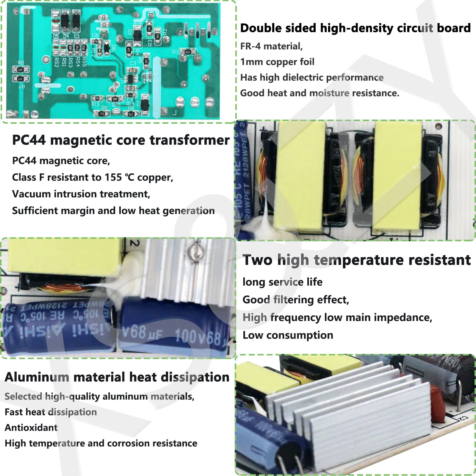 LEDs Driver 30-50W Non Isolated Driver DC40-80V Strobe Free Adapter 560mA For Track Lamp Flat Panel Lamp lighting Accessory DIY