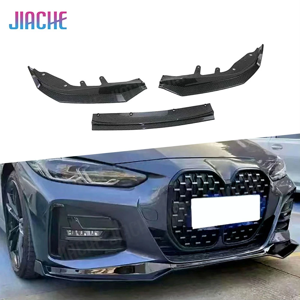 

Gloss Black Car Front Bumper Lip Diffuser Spoiler For BMW 4 series G22 G23 M Sport 2021-2023 Front Lip Guard Body Kits Bodykits