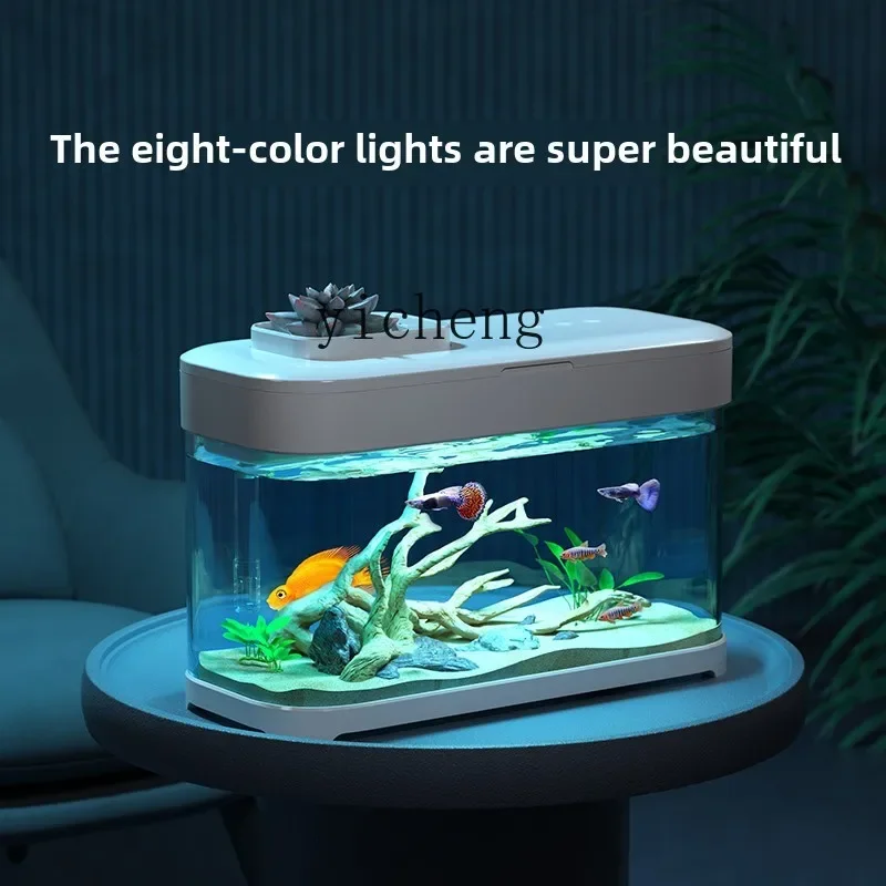 TQH water-free home desktop ecological living room small self-circulating desk small fish tank