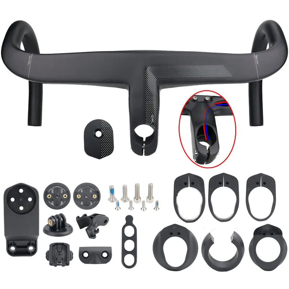 NewCarbon Handlebar Bicycle Road Bike Handlebar  Integrated 28.6mm Reduce Resistance Bent bar Strengthen Bike Handlebar Parts