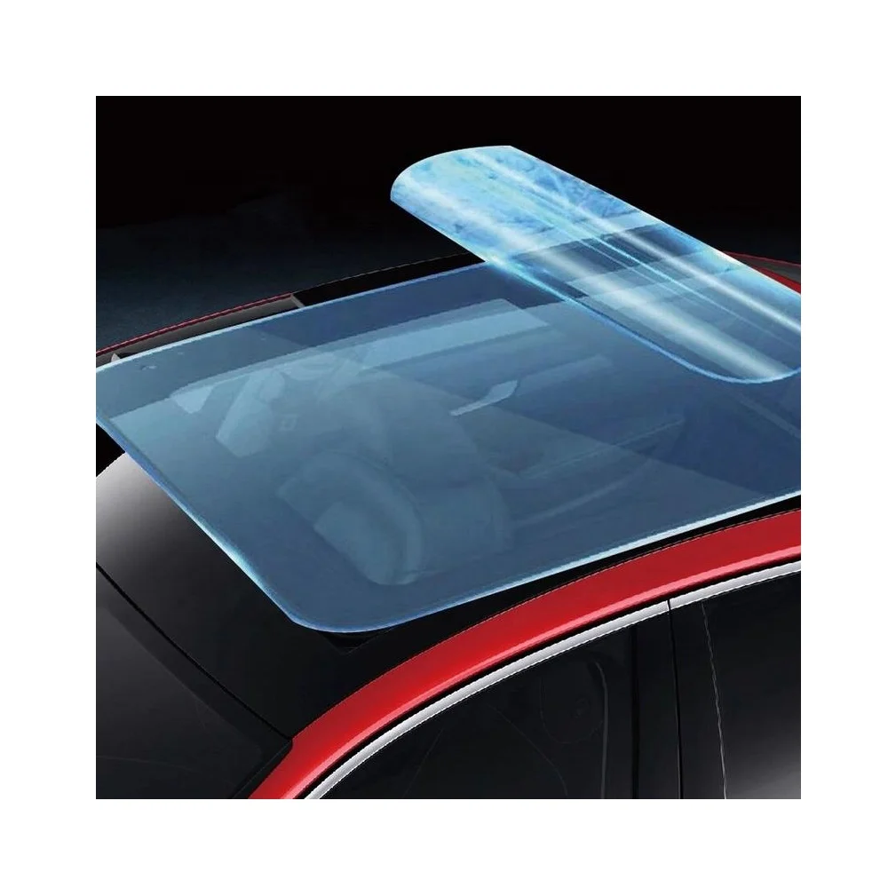 

Custom 7.5Mil 99% Heat Rejection UV Blocking Car Sunroof Film Light Blue/Black Color Changing TPU Panoramic Skylight Protection