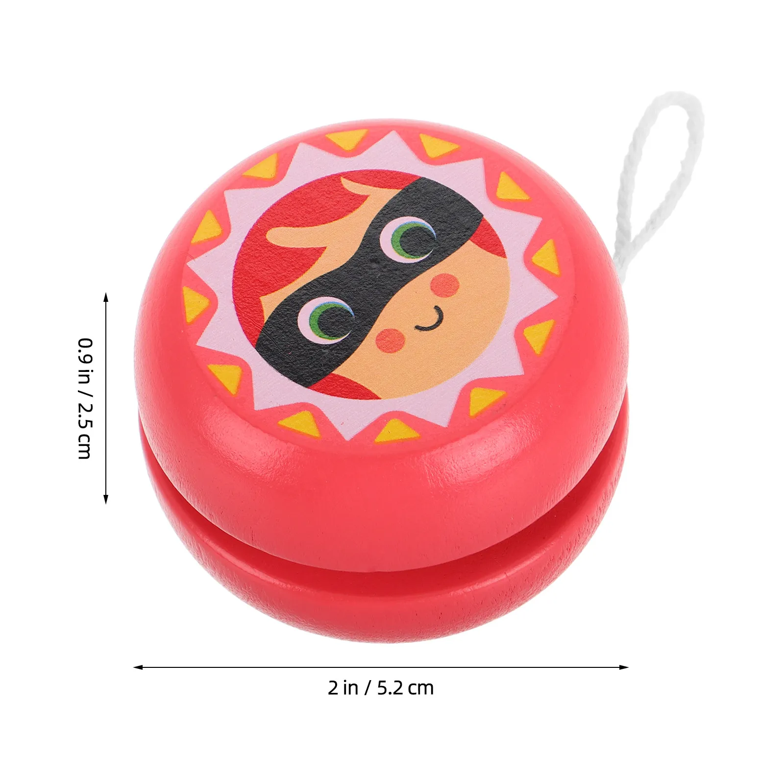 Wooden Yoyo for Kids Beginners Cartoon Soldier Pattern Pink Early Education Developing Fine Motor Skills Active Play