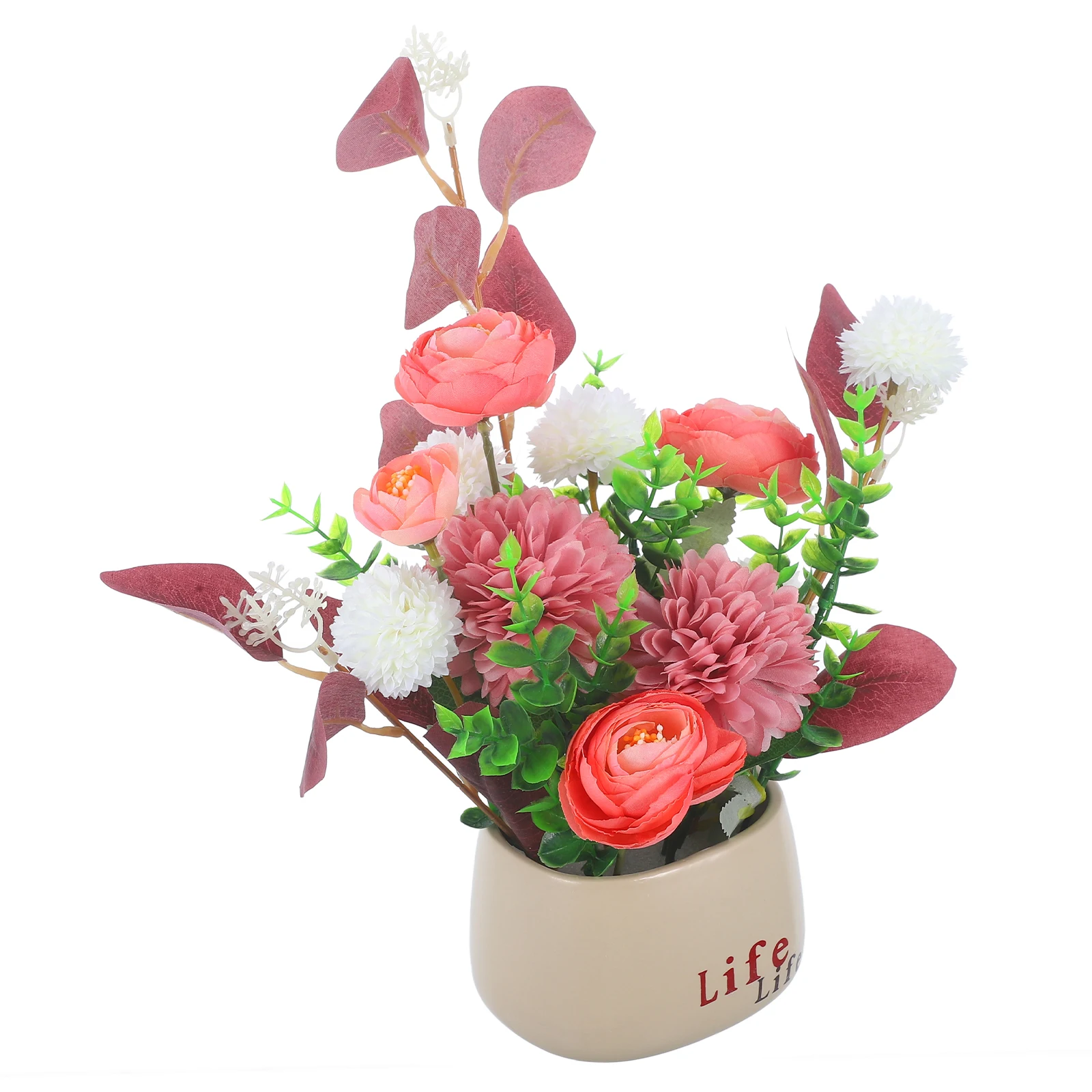

Simulated Floral Ornaments Artificial Flowers Mini Home Bonsai Blue Decorative Potted Plants LifelikeDesktop Small