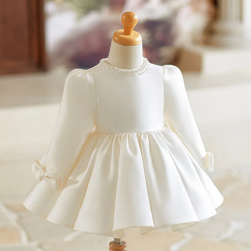 

Платье принцессы для девочек с цветочным узором, платье на день рождения, детское платье для выступлений на фортепиано, торжественное праздничное платье