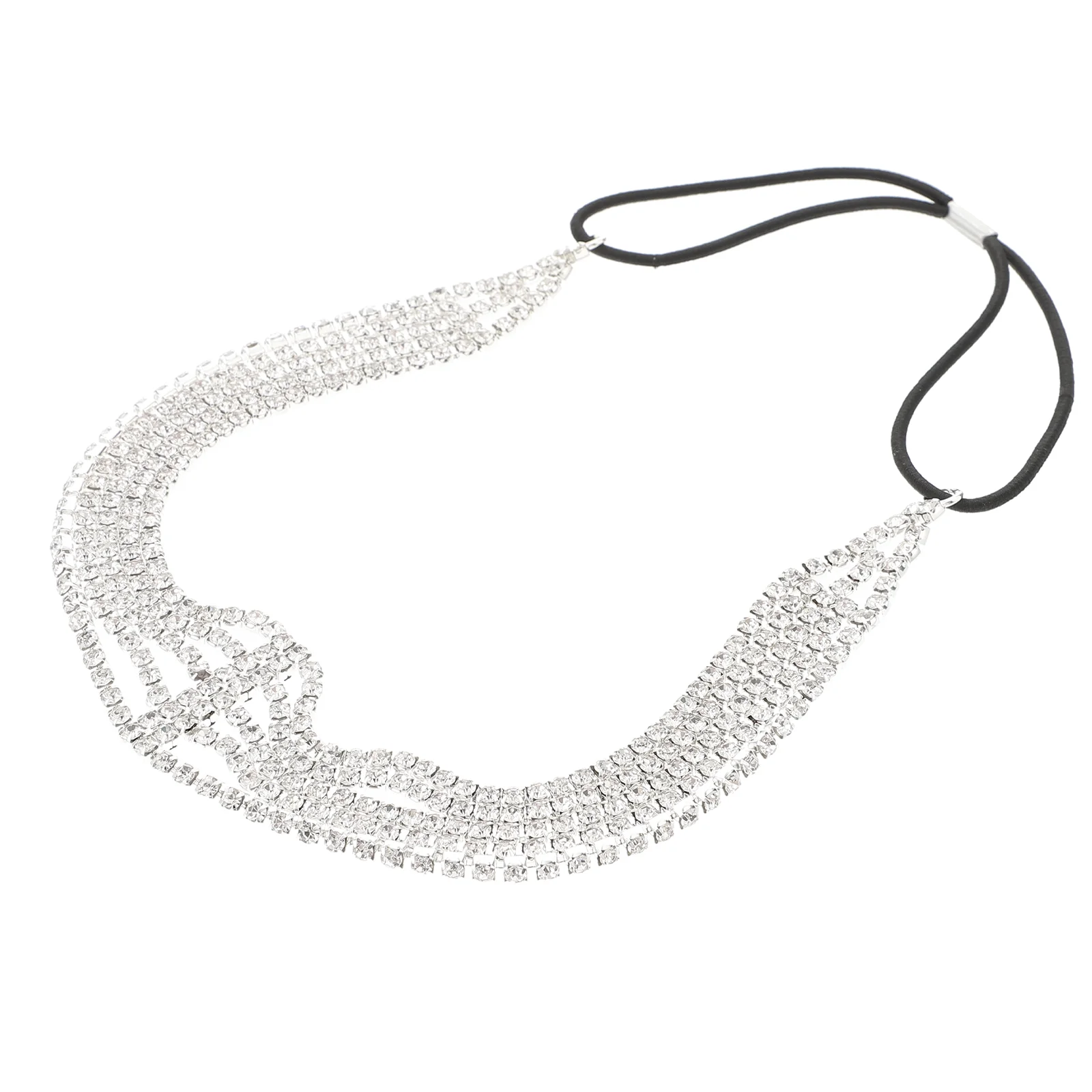 

Rhinestone Headband Hairband for Daily Life Girl Wedding Photo Multi-layer Strip Alloy Decoration