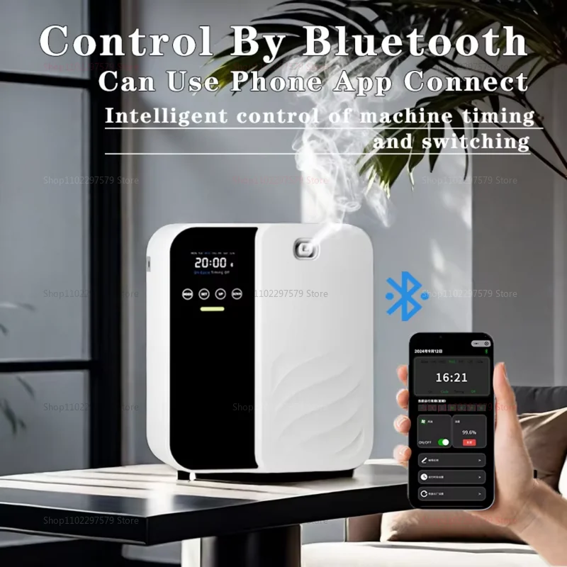 1000m³ Wall Mount Scent Diffuser Machine Bluetooth Essential Oil Aromatherapy Diffuser Electric Fragrance Dispenser for Home