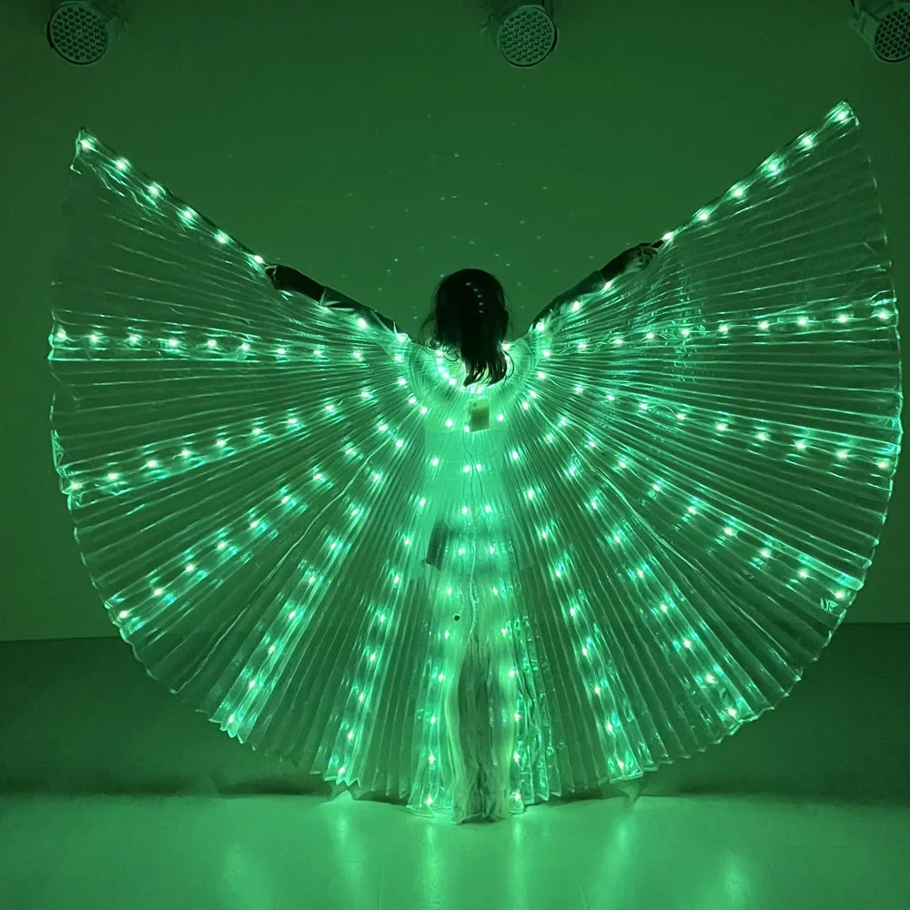 Alas LED Circo Luce luminosa Bambini Bambino Farfalla Isis Ala Danza del ventre Ali a LED Festa di Halloween Tron Led Cape Show