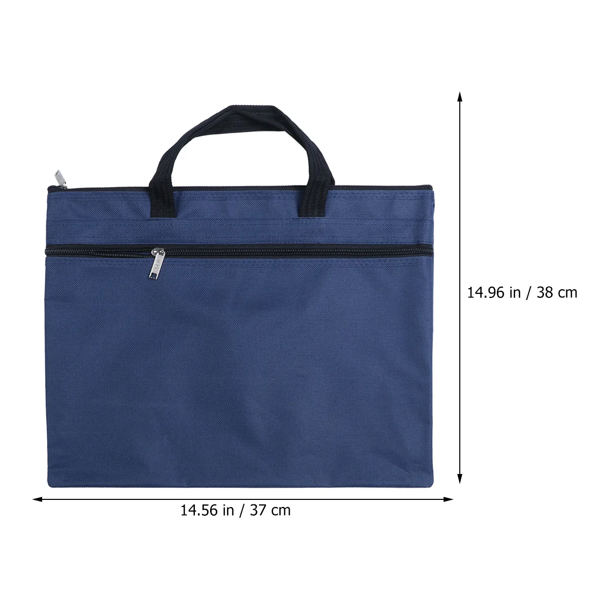 

Navy A4 Document Bag Waterproof Portable File Bag Travel Business Trip Portfolio Organizer Zipper Briefcase Storage Case