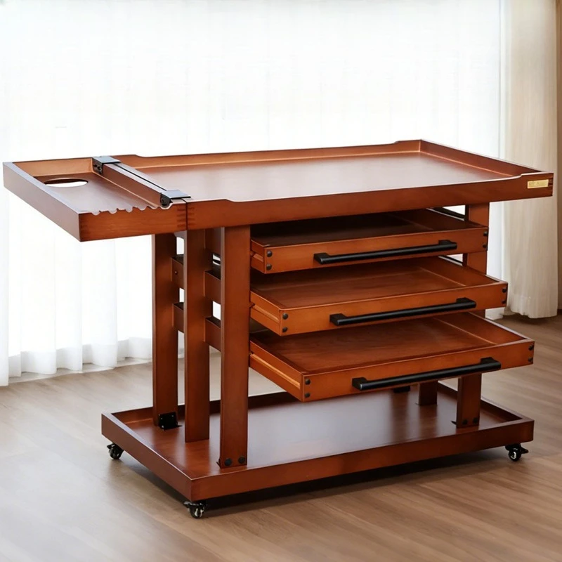 Five-layer pullable oil painting car art student movable oil painting sketching storage oil painting cabinet