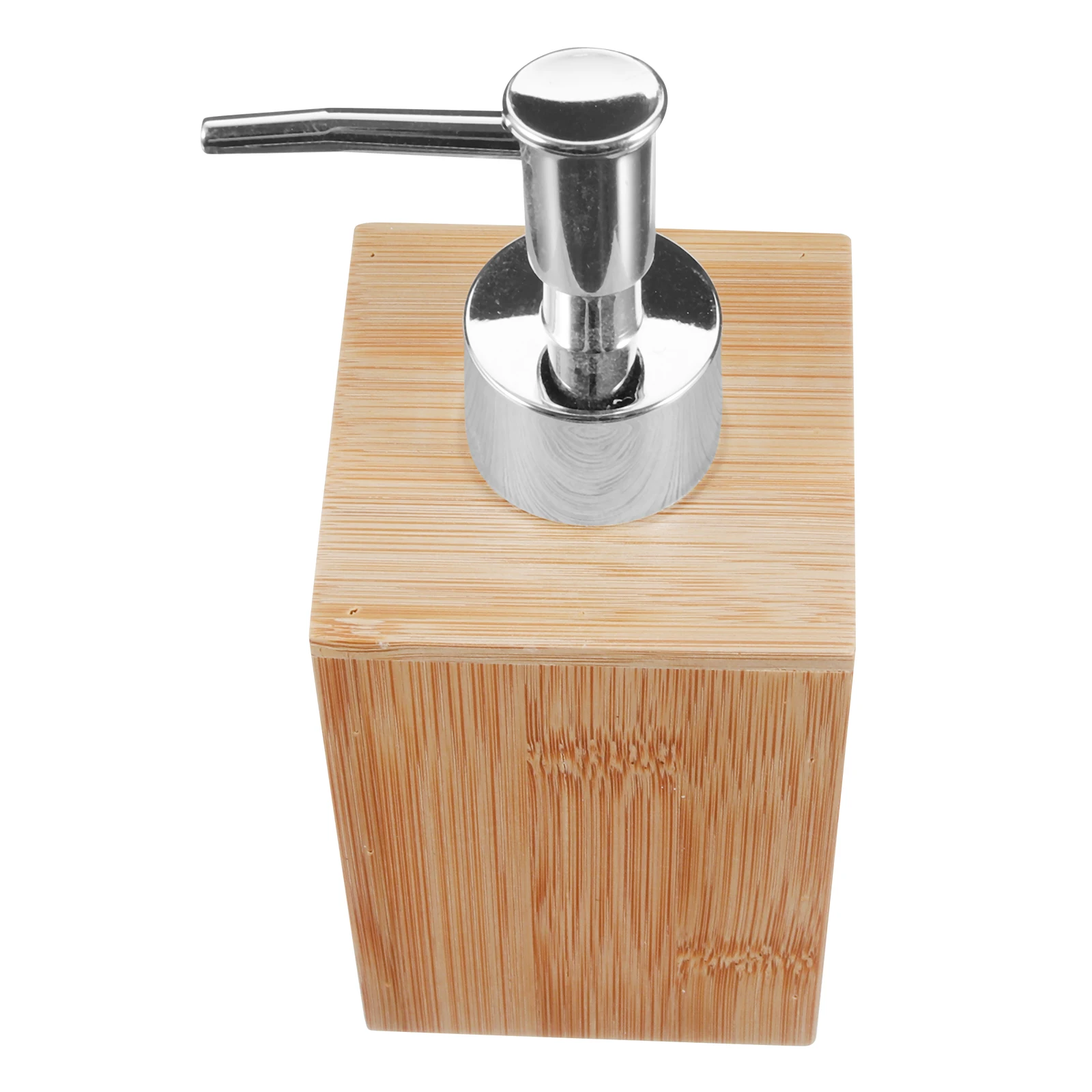 

Bamboo Hand Bottle Liquid Soap Dispenser Bathroom Shampoo Bottles Refillable Pump 500ml Flat Bottom Design