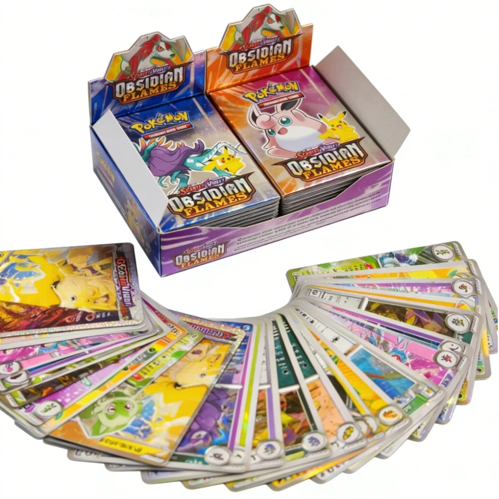 

Набор коллекционных карточек Pokémon (английская версия), 24 шт., в картонной коробке, коллекция «Обсидиановые пламени», в стиле аниме, подарок для детей