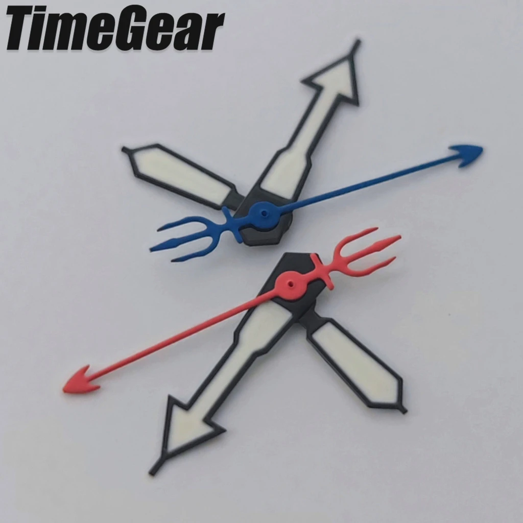 Sea King Trident Hands Green Luminous Watches Pointers Suitable for NH34 NH35 NH36 NH38 NH39 NH70 NH72 Movement Watch Hands