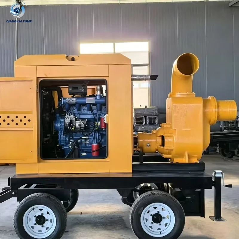 100KW High Pressure Self Priming Engine Pump Truck 3/4 inch Outlet Portable Fire Emergency Drainage