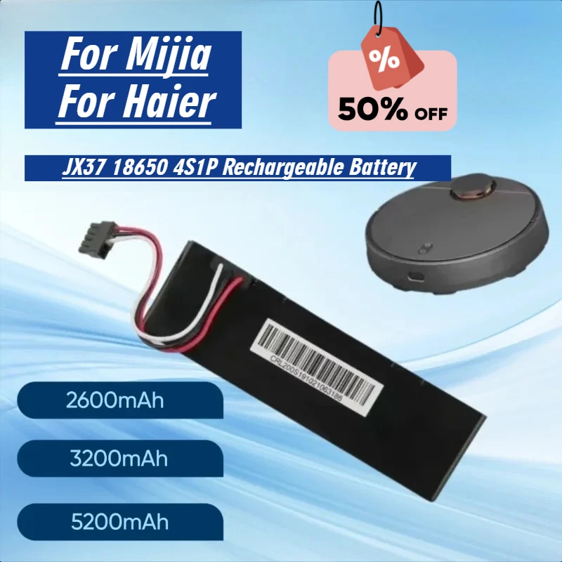 

2600mAh 14.4V for Mijia LDS Vacuum Cleaner Mi Robot Vacuum-Mop 2S for Haier JX37 18650 4S1P Rechargeable Battery