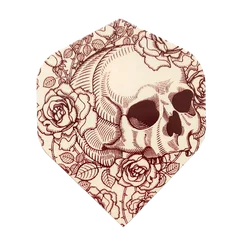 30PCS  Professional Darts Flights Wing For Soft Steel Darts Wing Tail With Skull Pattern