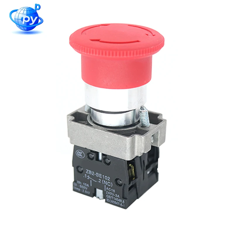 

Выключатель аварийной остановки XB2-BS542 22 мм грибовидная головка 1NC + 1NO/1NC поворотная кнопка блокировки 2-позиционный промышленный предохранительный выключатель