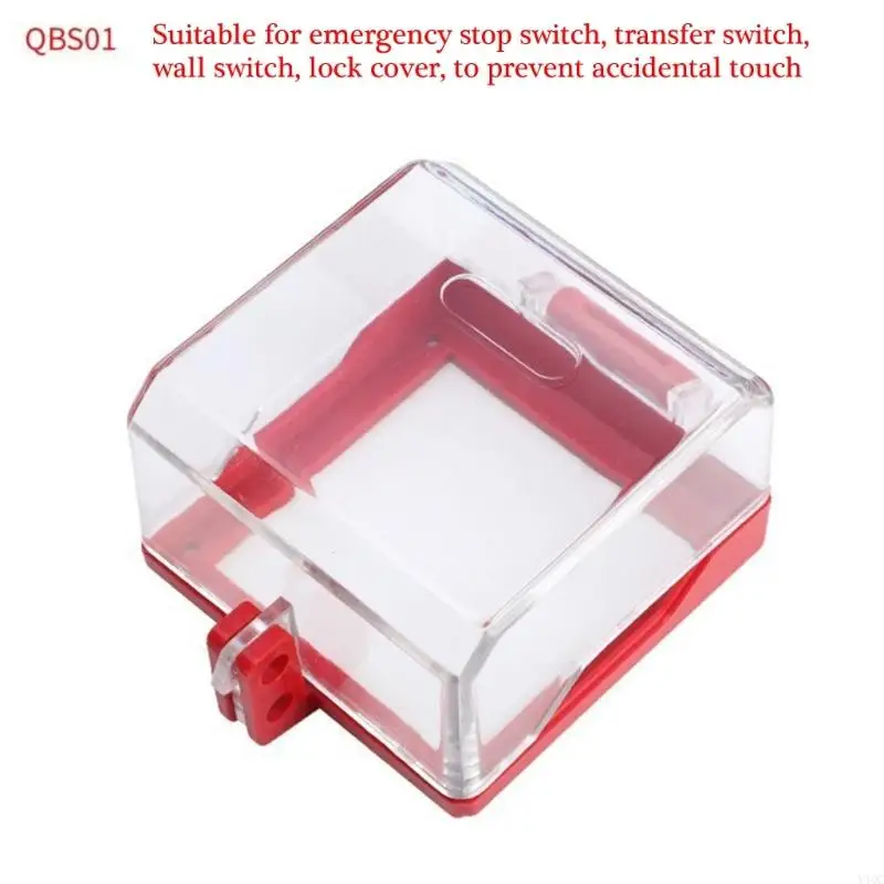 Wall Switches Socket Lockout Cover Clear Plastic Wall Switches Cover Lockable Socket Safety Cover Easy to Install Y4QC