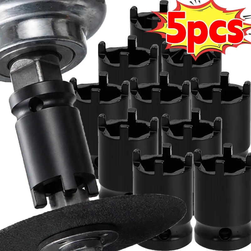 1-5pcs Multifunction Angle Grinder Socket Electric Wrench 2/4 Prong Spanner Quick Flange Nut Removal Pressure Plate Power Tools