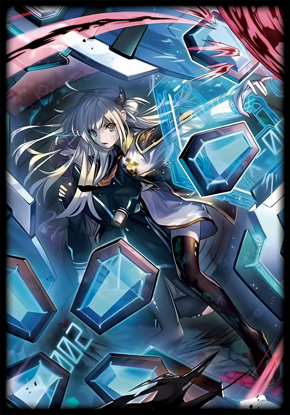 

50 шт. Yugioh Sky Striker Ace Shizuku, рукава для карт Yu-Gi-Oh! TCG OCG торговые карты голографический Блестящий Защитный чехол