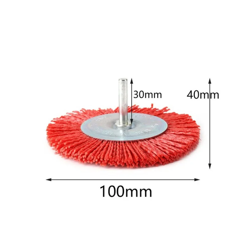 Spazzola a tazza in Nylon ruota in filo abrasivo per trapano utensile rotante lucidatura del legno spazzole per sbavatura 50/75/100mm strumento per