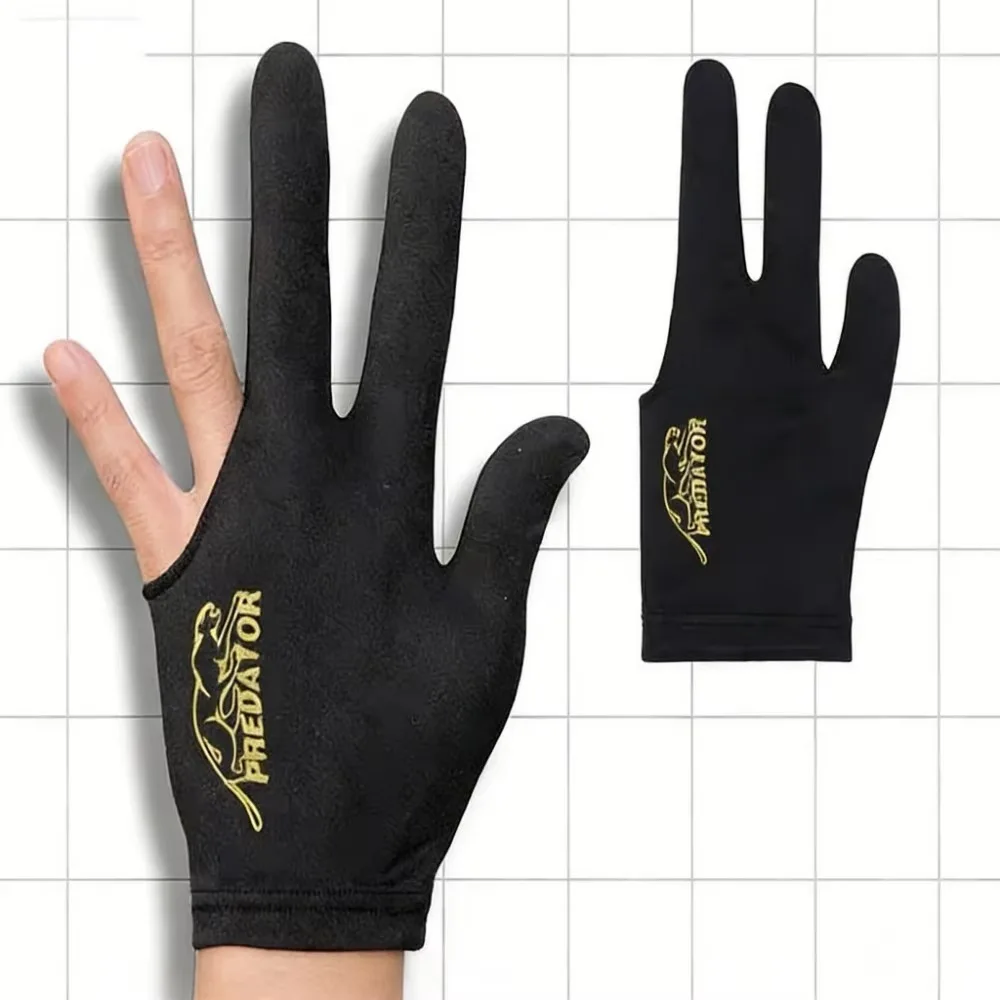 Open Finger Billiard Pool Glove Adjustable Strap Breathable Professional Training Accessory