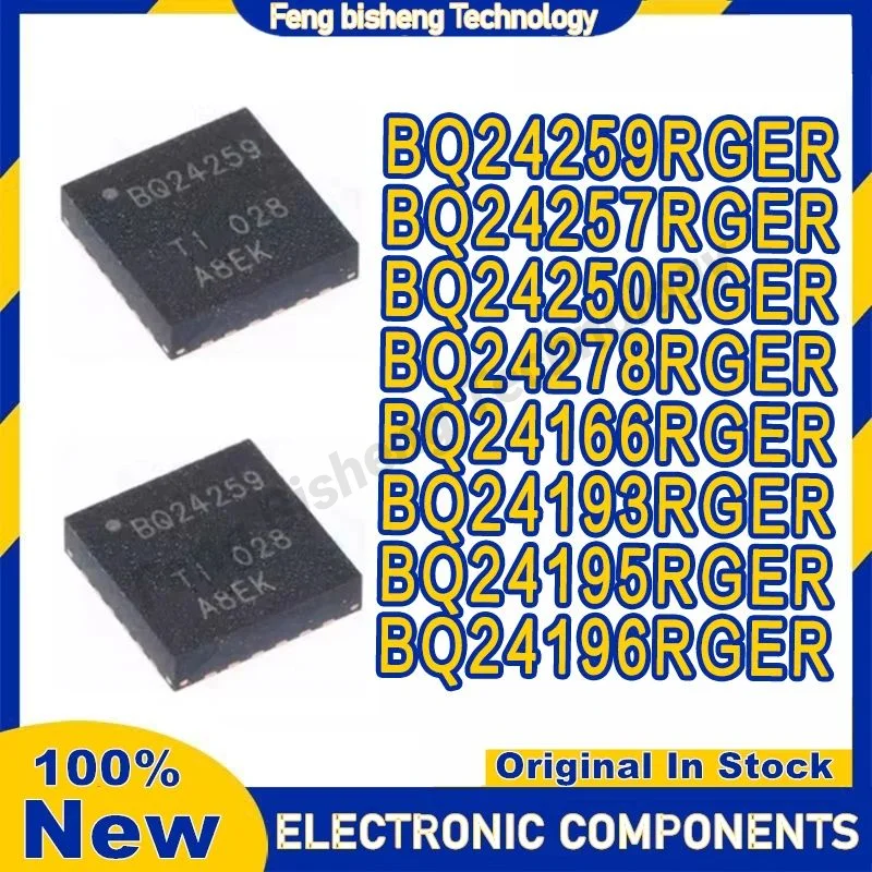 

5PCS BQ24250RGER BQ24259RGER BQ24257RGER BQ24278RGER BQ24166RGER BQ24193RGER BQ24195RGER BQ24250 BQ24196RGER VQFN-24 IC Chip