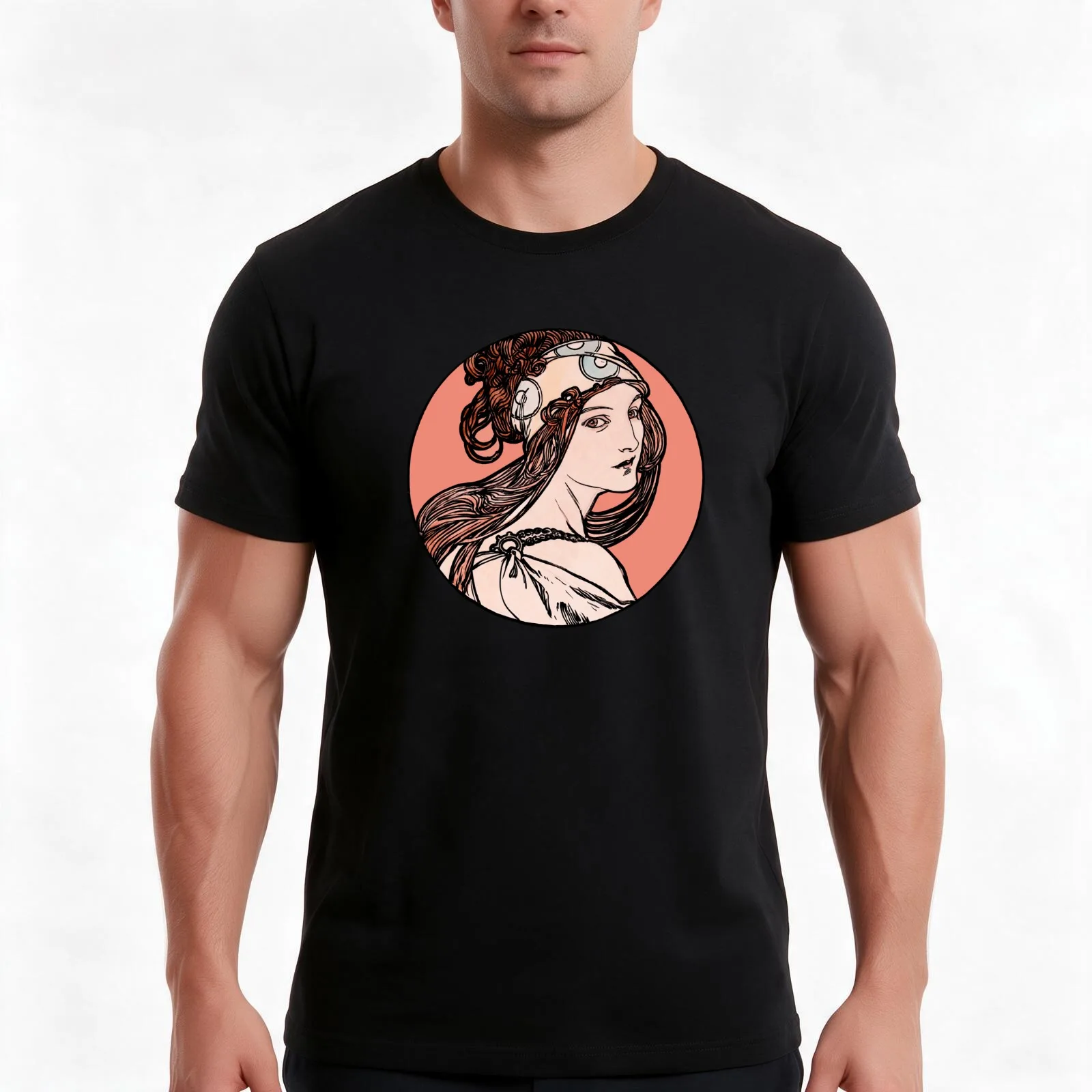 Vintage Illustration No.5 Remastered T-Shirt Summer Casual Cotton Tee Oversized Streetwear Tops Vintage Graphic Print