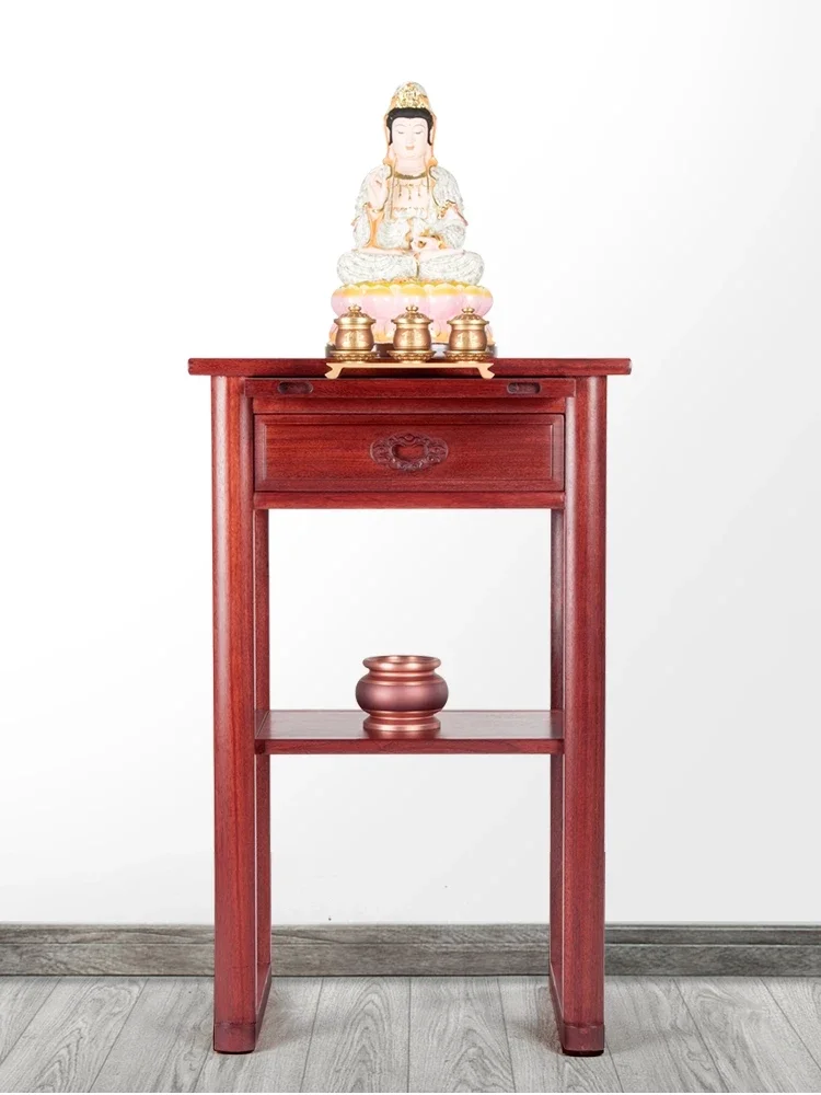 

YY Little God Table Buddha Table for New Chinese Altar Living Room Solid Wood Incense Burner Table