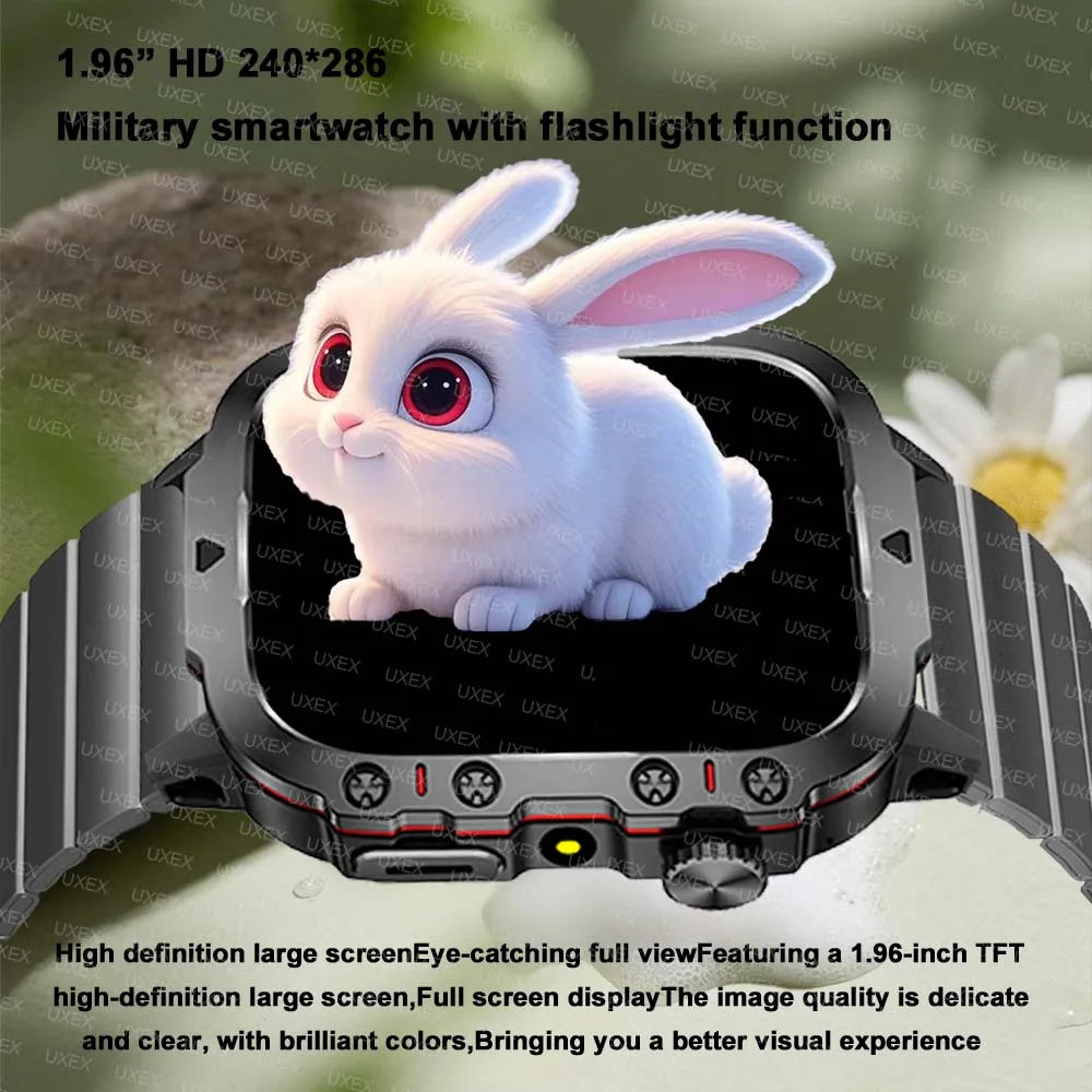 2025 New Business Smartwatch Baron 1.96” HD Bluetooth Call Health Tracker Custom Photo App Control Watch Smart Global Version