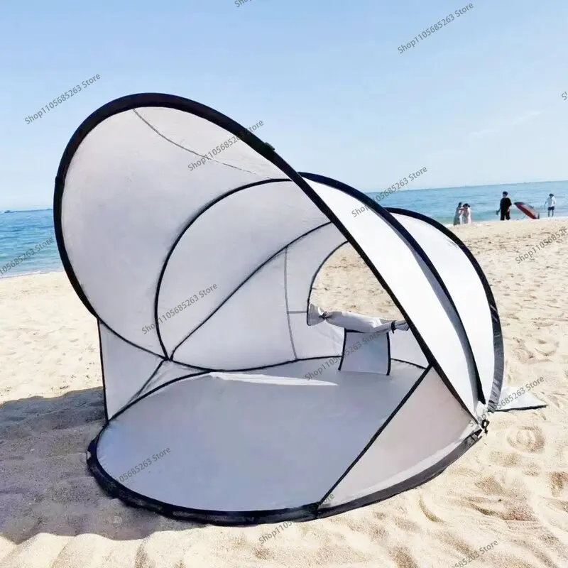 Beach Tent with Sunscreen Protection - Windproof Waterproof Canopy Fully Automatic Quick Setup for Outing Supplies