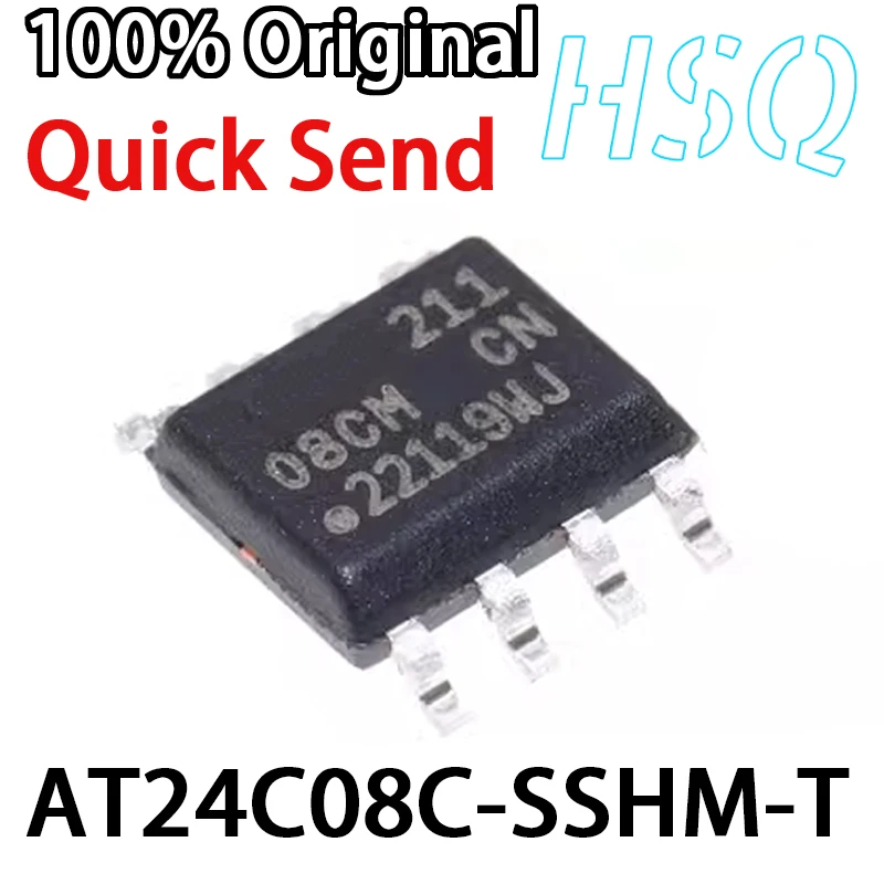 

10PCS SMD AT24C08C-SSHM-T AT24C08C Chip Memory I2C SOP-8