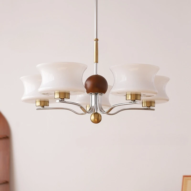 باوهاوس الكهربائي الحديد المطاوع الثريات استدارة الزجاج مصباح معلق غرفة المعيشة غرفة نوم مطعم فندق قلادة الخفيفة