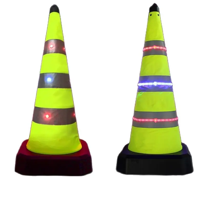 

70cm Rechargeable Roadblock Telescopic Reflective Traffic Cone Safety LED Warning light