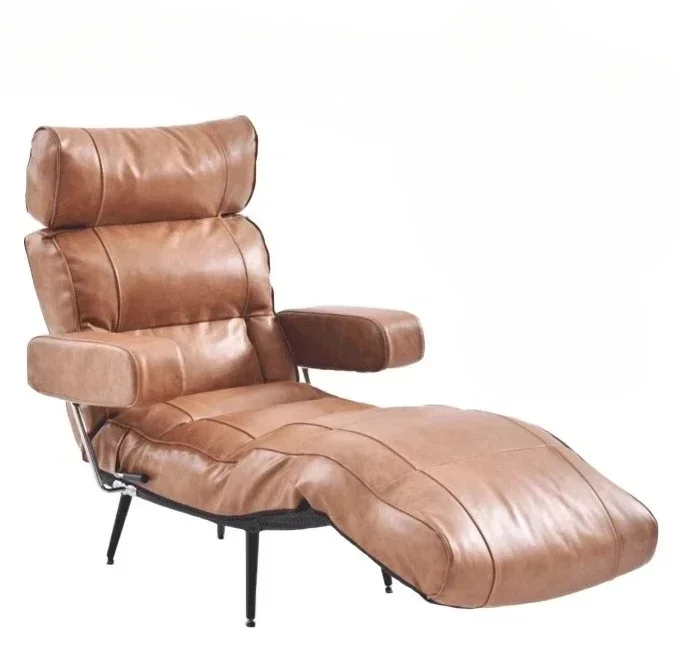 

Роскошный шезлонг из натуральной кожи первого слоя для гостиной, спальни, балкона, небольшой квартиры