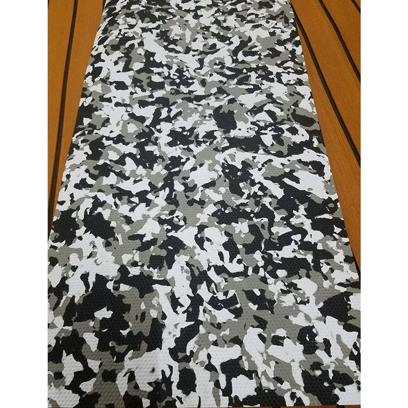 EVA Foam Faux Teak Boat Decking Sheet Non-Skid Self-Adhesive Sea Deck Marine Yacht RV Boat 45X240cm Camouflage