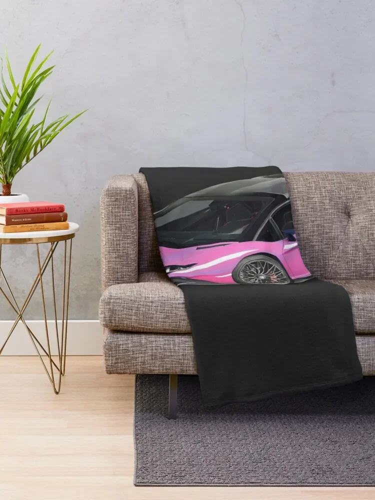 Iridescent Lamborghini Aventador SVJ Throw Blanket Designers Decorative Sofas Blankets