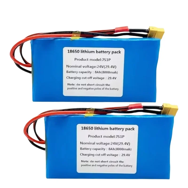 New 7s1p 24V 8000mah 18650 lithium ion battery pack  for scooter toy bicycle with built-in BMS and charger sales