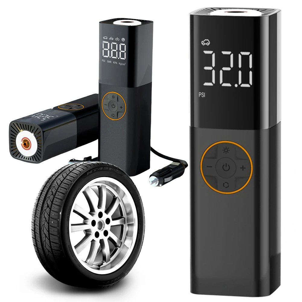 

150PSI Portable Car Inflator Pump with LED Light Bicycle Air Compressor Digital Display Car Tire Inflator for Car Tires
